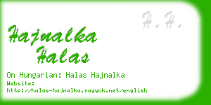 hajnalka halas business card